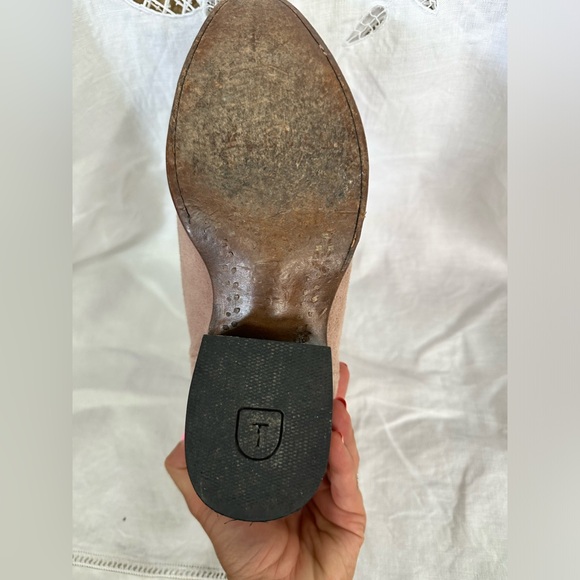 Tecovas Lucy Pink Suede Leather Boots Bootie - Picture 4 of 9